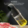 thumbnail image 3 of Dalazy 150ml Bouteille d'Huile Verre Cuisine Grillade Distributeur Étanche Extérieur Réutilisable Résistant à la Poussière Récipient de Vinaigre Rechargeable Blanc, 3 of 7