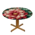 thumbnail image 3 of PIKWEEK Hawaiian Flower Tropical Leaves and Flowers Decorative Table Cloth White, 3 of 8