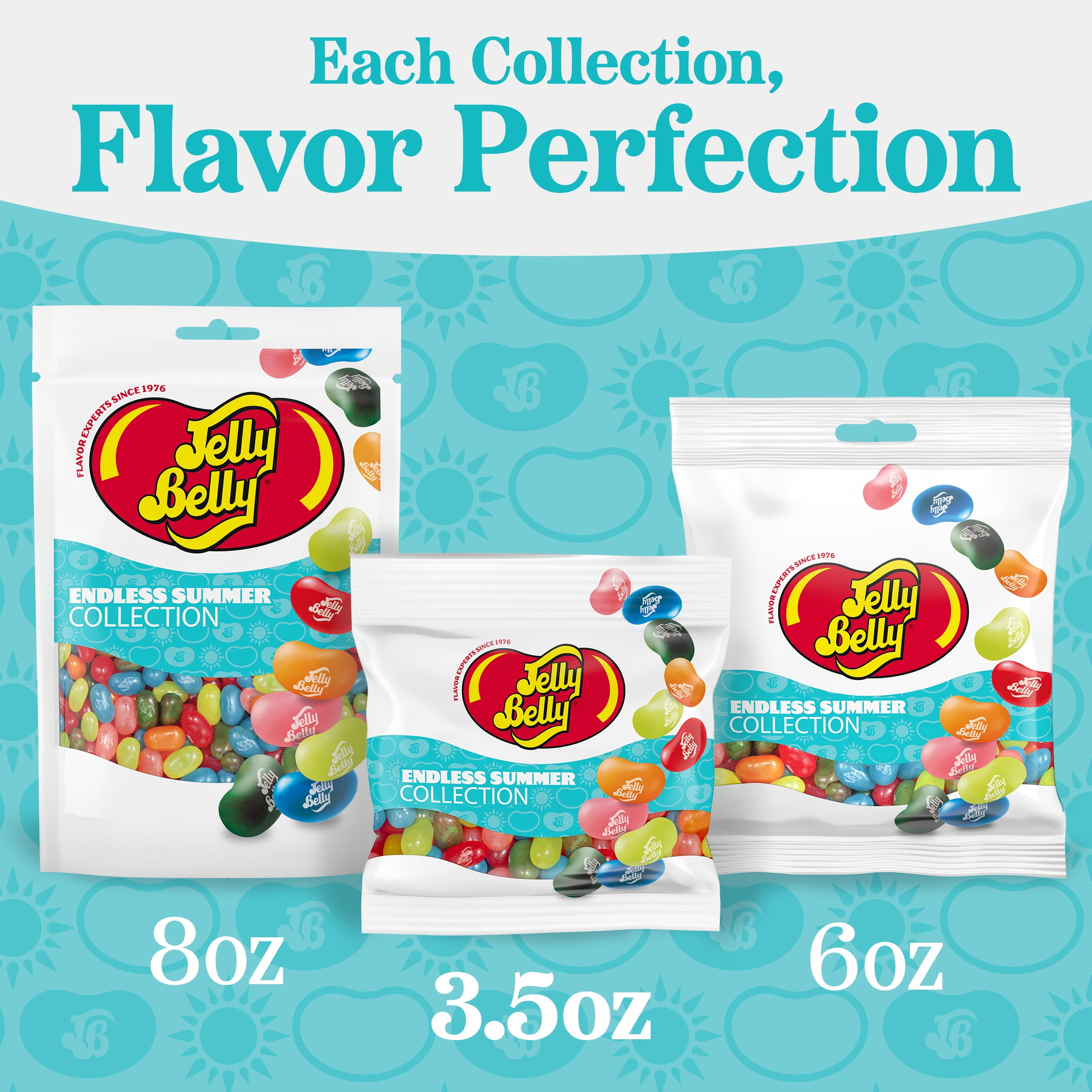 Jelly Belly Endless Summer Jelly Bean Collection - 3.5 oz Grab & Go® Bag, 12-Count Case - Genuine, Official, Straight from the Source