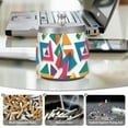 thumbnail image 6 of Yayeee Ashtray with Lid for Cigarette Smokeless Stainless Steel Home Ash Holder, Purple Triangles, 6 of 7