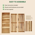 thumbnail image 7 of Wooden Shoe Rack Bench, 3-Tier Wooden Shoe Organizer for Entryway, Aciaca Bench with Shelf, Solid Wood Shoe Storage Bench for Doorway, Hallway, 300 LBS, 1-Year Warranty, Natural Acacia, 7 of 7