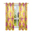 thumbnail image 7 of Yayeee Window Curtains Light Filtering 63"x52" Grommet Panel Pair Home Living Room Decor, Large Pink Stars, 7 of 7