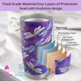thumbnail image 5 of 20 oz Dragonfly Tumbler with Lid and Straw, Dragonfly Insulated Travel Coffee Mug, Birthday Gifts for Women, Reusable Stainless Steel Tumblers for Women, Purple Iced Coffee Cup, 5 of 6
