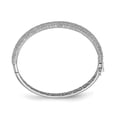 thumbnail image 3 of 925 Sterling Silver Cubic Zirconia CZ Hinged Bangle Bracelet, 3 of 4
