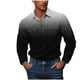thumbnail image 2 of Blusa y camisa de manga larga con cuello vuelto para hombre, estilo informal, a la moda, con botones, bolsillos dobles y estampado degradado, camisa de trabajo de manga larga con cuello vuelto, blusa, 2 of 5