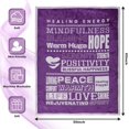 thumbnail image 3 of OMERAI Soft Flannel Throw Blanket, Positive Healing Words, Purple, 50x60 Inch, Women Get Well Soon Gift, 3 of 9