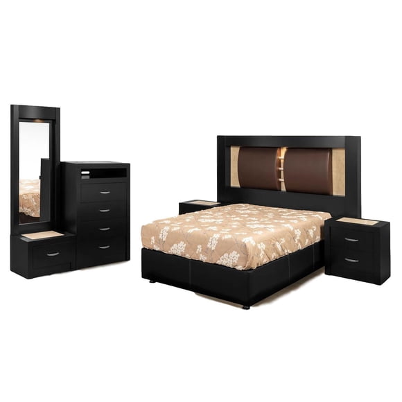 Recamara Kessa Muebles Lisboa King Size Café