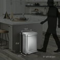 thumbnail image 5 of simplehuman 45 Liter Rectangular Hands-Free Kitchen Step Trash Can with Soft-Close Lid, White Steel, 5 of 11
