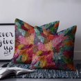 thumbnail image 2 of 16x16 Pillow Covers Set of 2, Colorful Dahlia Throw Pillow Covers Decorative Couch Cushion Case, Spring Flowers Modern Abstract Art Microfiber Square Pillowcases for Bedroom Car Living Room, 2 of 7