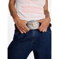 thumbnail image 2 of Kacey Lee Women's Embossed Leather Belt with Longhorn Buckle, 2 of 4