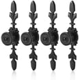 thumbnail image 1 of 4 Pièces Poignée de Style Vintage Boutons de Porte, Rétro Noir Poignée de l'Armoire en Aluminium, pour les Portes de Garde-Robe Simples et Modernes, Tiroirs, Poignée de Matériel Ménager à un Trou (Noir), 1 of 5
