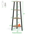 thumbnail image 4 of COSTWAY 4-Tier Corner Shelf Metal Storage Rack Bookcase Plant Display Stand Natural, 4 of 11