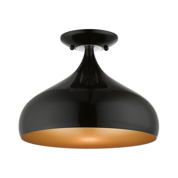 Livex Lighting - Amador - 1 Light Semi-Flush Mount In Transitional Style-9
