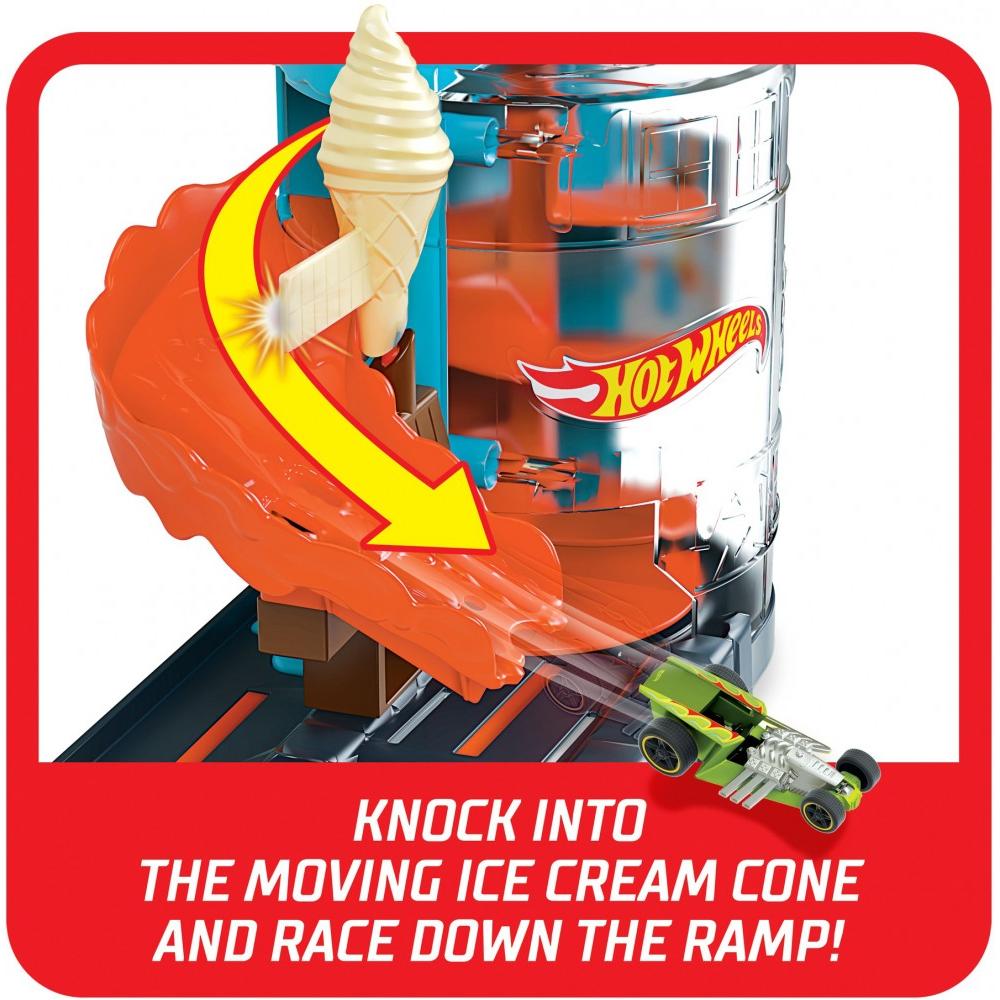 Hot Wheels Downtown Ice Cream Meltdown Playset - image 3 of 5