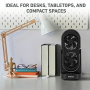 Holmes 13 DuoBreeze Desk Fan, Dual Blade, 3-Speed, Timer, Tilt, CleanBreeze, Black