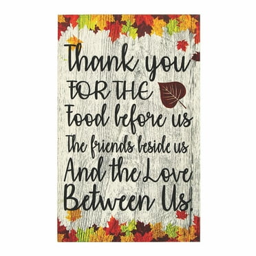 Thank You For The Food Before Us Sign, Home Decor, 1 Piece