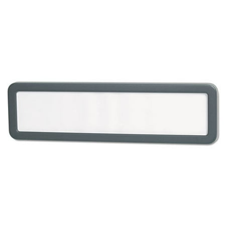 

2PK Recycled Cubicle Nameplate With Rounded Corners 9 X 2 1-2 Charcoal