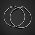 thumbnail image 3 of KoolJewelry 14k White Gold Hoop Earrings (2x20, 25, 30, 35, 45, 50, 70, 90 mm), 3 of 6