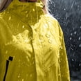 thumbnail image 5 of Admvng Women's Rain Jacket Waterproof Hooded Adjustable Cuff Zipper Pocket Outdoor Windproof Short Hiking Coat, 5 of 9
