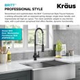 thumbnail image 5 of KRAUS Britt Commercial Style Pull-Down Single Handle Kitchen Faucet in Matte Black/Spot-Free Black Stainless Steel, 5 of 16
