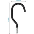 thumbnail image 4 of 8 Pack Bike Hanger Storage Hook Rack, Rubber Coated Heavy Duty Large Screw in Ceiling Hooks for Garage Wall and Ceiling Bicycle Storage, Utility Tool Hanger (Black), 4 of 4