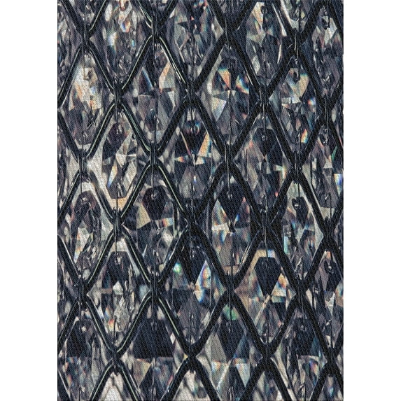 Ahgly Company Indoor Rectangle Patterned Silver Gray Novelty Area Rugs, 2' x 4'