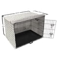 thumbnail image 6 of Sheep Dog Crate Cover, Animals Illustration Repetitive Simplistic Pattern, Easy to Use Pet Kennel Cover Small Dogs Puppies Kittens, 7 Sizes, Ceil Blue Off White, by Ambesonne, 6 of 6