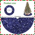 thumbnail image 4 of Falda para árbol de Navidad FANPROMS, de terciopelo con lentejuelas, color azul marino, 120 cm, 4 of 7