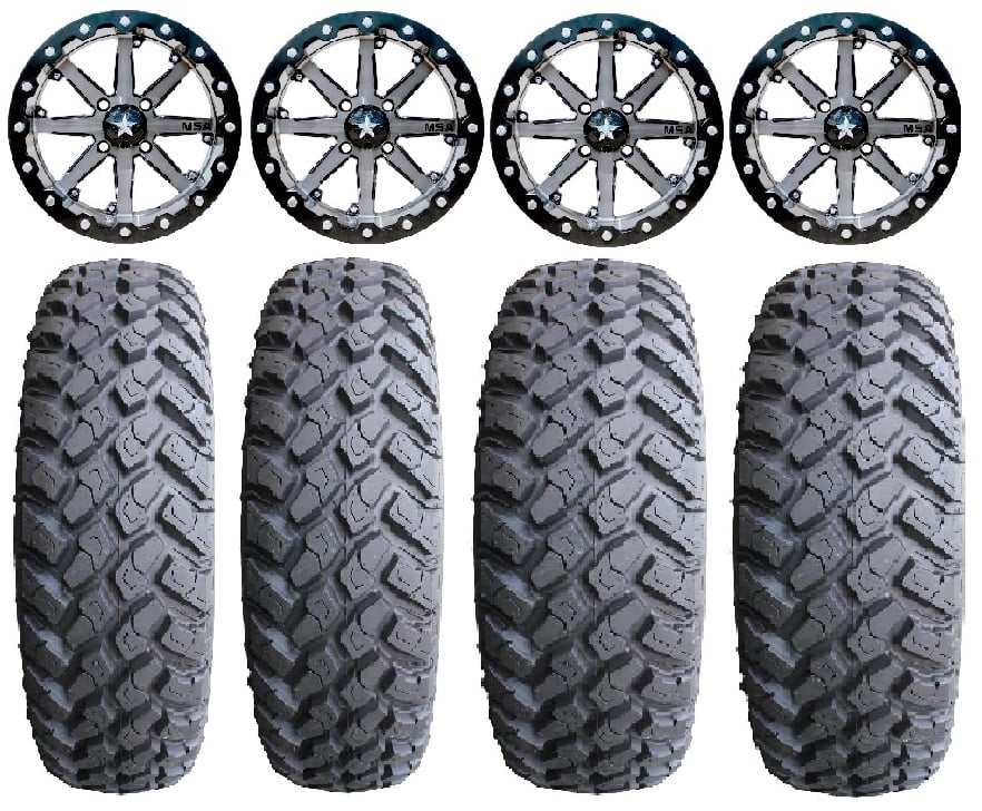 MSA Lok 14" ATV Wheels 27" MotoHammer Tires CanAm Commander Maverick