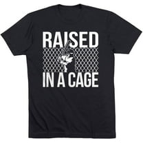 Baseball Short Sleeve T-Shirt | Raised in a Cage | Multiple Colors | Youth and Adult Sizes