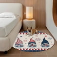 thumbnail image 3 of 4th of Washable Round Area Rug 6 ft, July Gnome Red and Blue Patriotic, Soft Non Slip Rugs Stain Repellent Indoor Felt Carpet for Living Dining Room Bedroom Home Office, 3 of 9