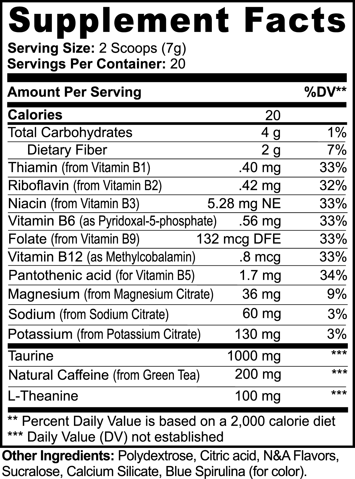 111 & COMPANY ENERGY POWDER (COTTON CANDY)