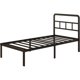 thumbnail image 1 of Base Cama Individual con Cabecera Curva, Metal Resistente, Espacio de Almacenamiento Debajo, Libre de Ruido, Fácil Montaje, Negro, 1 of 4
