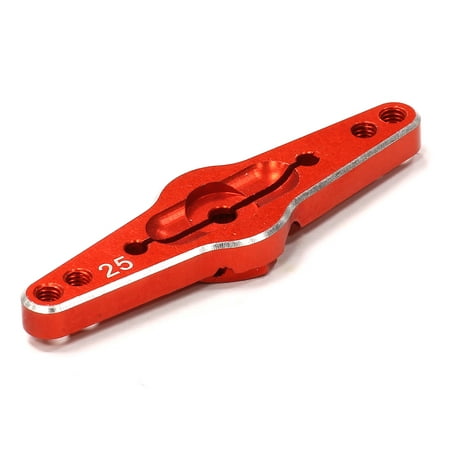 Double Sided Servo - Integy RC Toy Model Hop-ups C24490RED Billet Machined Double Sided Servo Horn 25T for Futaba Servo (r=20, 24mm Holes)