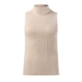 thumbnail image 6 of Sweater Vest Woman Women's High Neck Sleeveless Sweater Bottom Fitting Top, 6 of 9