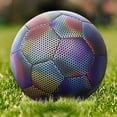 thumbnail image 3 of 2023 New Style Luminous Soccer Ball Reflective Night Glow Football Size 4 5 PU Slip-resistant Balls Adult Child Training fut JZR, 3 of 5