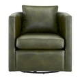 thumbnail image 4 of Comfort Pointe Sheldon Fern Green Faux Leather Swivel Barrel Chair, 4 of 12