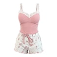thumbnail image 2 of Jamicy Camisole Pajamas for Women Cami Crop Top with Short Lounge Two-Piece Set Home Wear Cute Pajama Sets for Women, 2 of 9