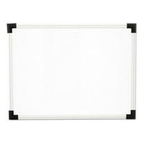 Dry Erase Board 24 x 18, White Melamine Office Board, Aluminum Frame, Wall Mountable, with Marker Tray - Classroom, Home, & Office Use