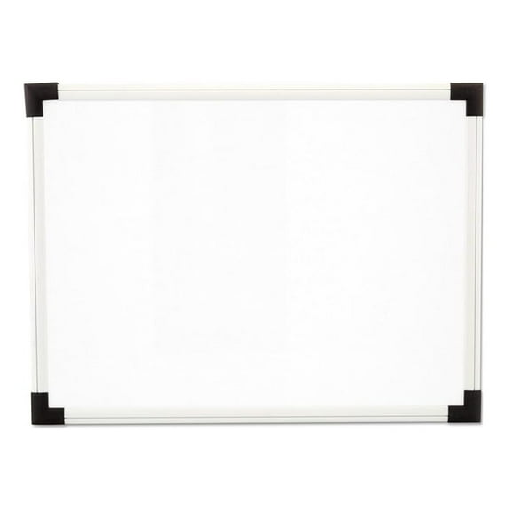 Dry Erase Board 24 x 18, White Melamine Office Board, Aluminum Frame, Wall Mountable, with Marker Tray - Classroom, Home, & Office Use
