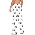thumbnail image 3 of FORMRS Mens Pajama Pants with Pockets Sleepwear Lounge Bottoms Sizes S-2XL, Black Cartoon Cat Paw, 3 of 7