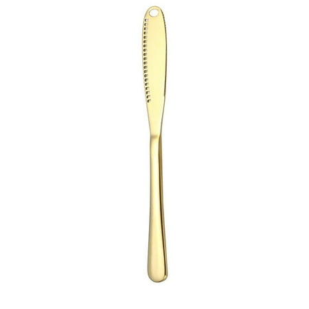 

Kitchen Gadgets Stainless Steel Accessories Wipe Cream Cheese Grater Cheese Butter Cutter With Hole Butter Knife GOLD