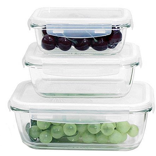 Lock & Lock 6Piece Borosilicate Glass Food Storage Set with Locking
