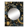 thumbnail image 2 of Designart "Celestial Azure II" Nature Mirror Wall Decor - Bohemian Blue Floral Large Mirror Wall Decor For Bedroom - 32" x 24" Inch, 2 of 5