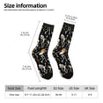 thumbnail image 2 of Fotbe Dancing Skeleton Party Calcetas Largas con Estampado para Hombre y Mujer – Calcetas de Compresión Transpirables y Elásticas, Viajar y Uso Diario Talla 5-11, 2 of 6