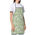 thumbnail image 3 of Fuzoiu Happy Frogs Print Waterproof Apron, Kitchen Apron for Women Men Chef, Apron for Christmas Dinner Party Cooking Baking Crafting House Cleaning Kitchen, 3 of 7