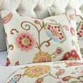 thumbnail image 3 of Levtex Home - Ashbury Spring Quilt Set -Twin Quilt + One Standard Pillow Sham - Floral in Ivory Coral Teal Gold - Quilt Size (68x86in.) and Pillow Sham Size (26x20in.) - Reversible - Cotton, 3 of 6