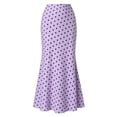 thumbnail image 5 of RYDCOT Women's Flowy Skirts Elastic High Waisted Polka Dot Printed Trendy Casual Skirts Purple, 5 of 5
