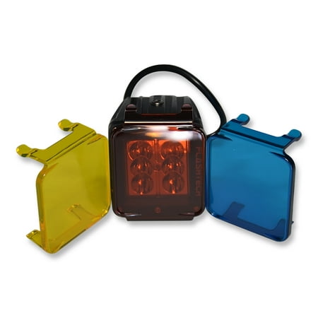 Flashtech 7 Inch LED Off Road Fog Light Colored Lens Cover - Amber