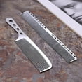 thumbnail image 3 of 2pcs Metal Steel Hair Comb Pro Salon Hair Cutting Combs Brush (Silver), 3 of 7